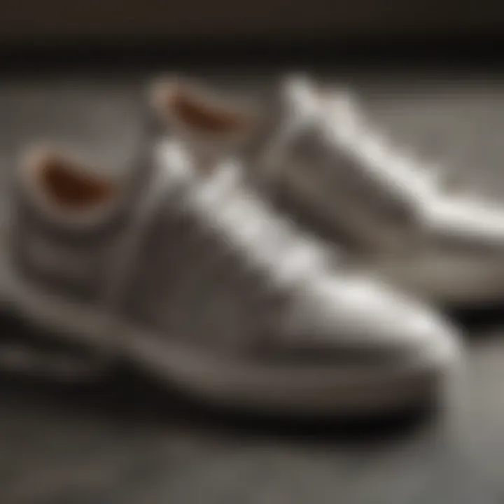 Close-up of the unique design elements of Kenneth Cole dress sneakers