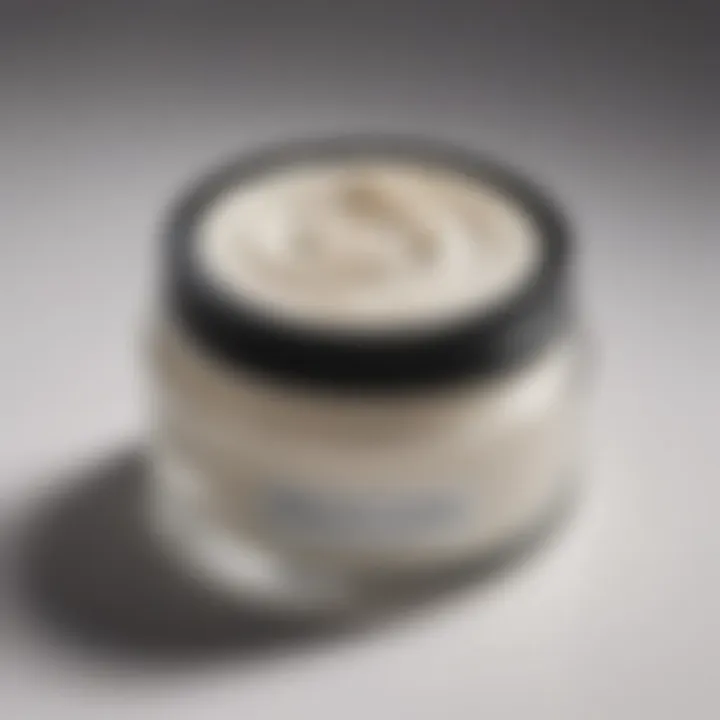 Close-up of a jar of depilatory cream with a smooth texture