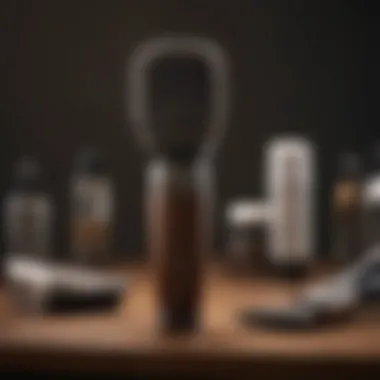 A collection of grooming tools for personal care