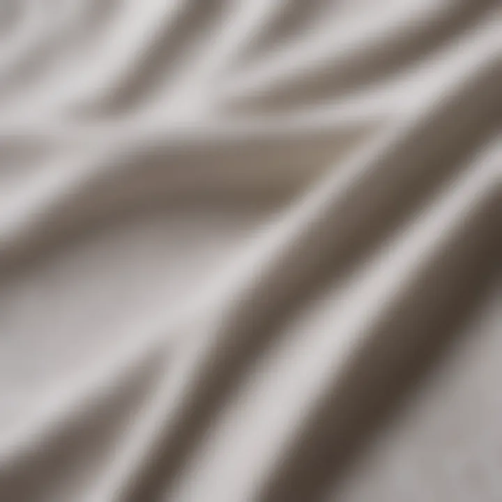 Close-up of the fabric texture of a white linen shirt