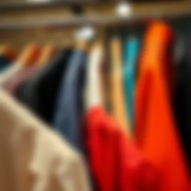 Aesthetic Appeal of Non-Name Brands A vibrant display of non-name brand clothing on hangers