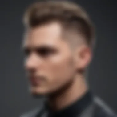 Modern fade haircut with a stylish finish