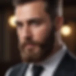 Elegantly groomed beard