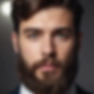 An artistic representation of masculinity influenced by digital tools and filters.