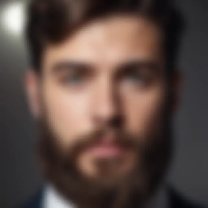 An artistic representation of masculinity influenced by digital tools and filters.