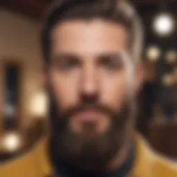 A close-up of a smartphone displaying the beard filter on Snapchat, showcasing augmented reality technology.