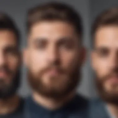 A diverse group of individuals engaged in using the Snapchat beard filter in a social setting.