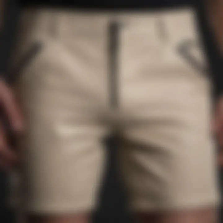 Athletic shorts with zipper pockets demonstrating fashion and utility