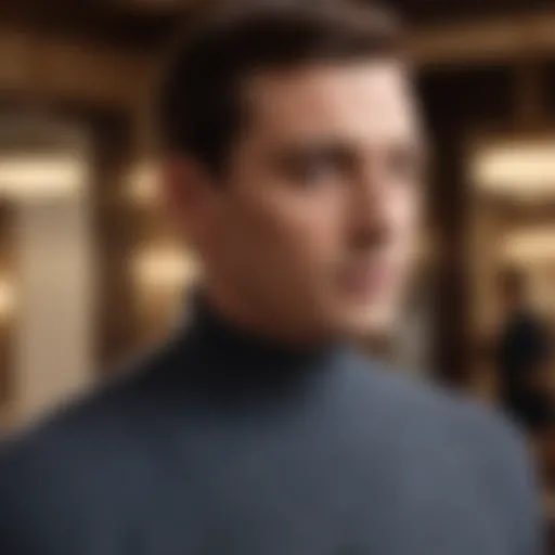 Classic Brooks Brothers turtleneck in a sophisticated setting