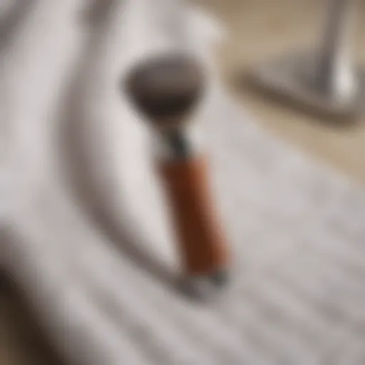 An elegant razor on a soft towel, symbolizing personal grooming choices