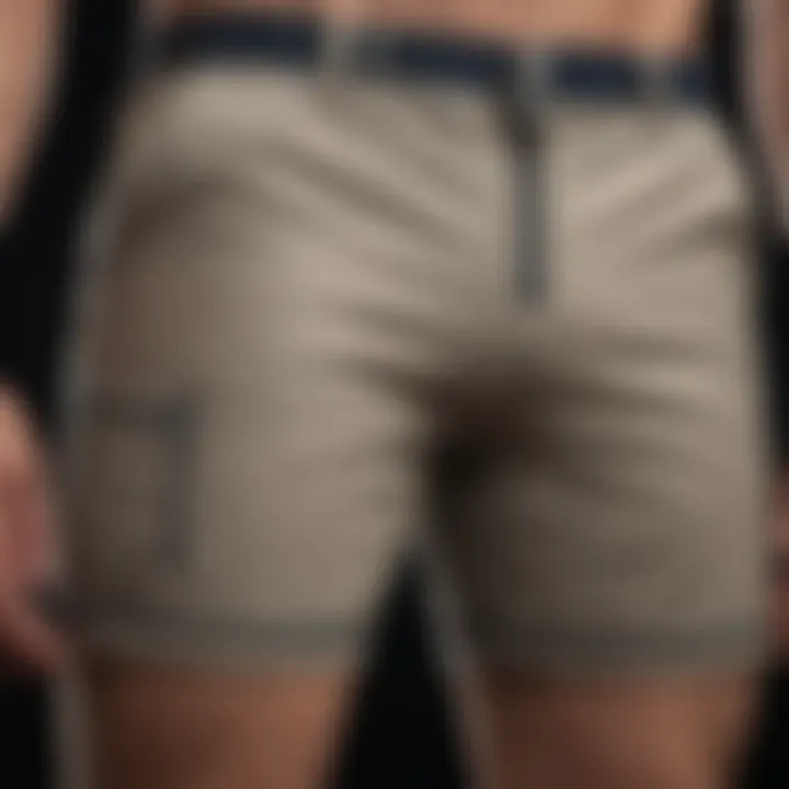 Athletic shorts showcasing practical zipper pocket features