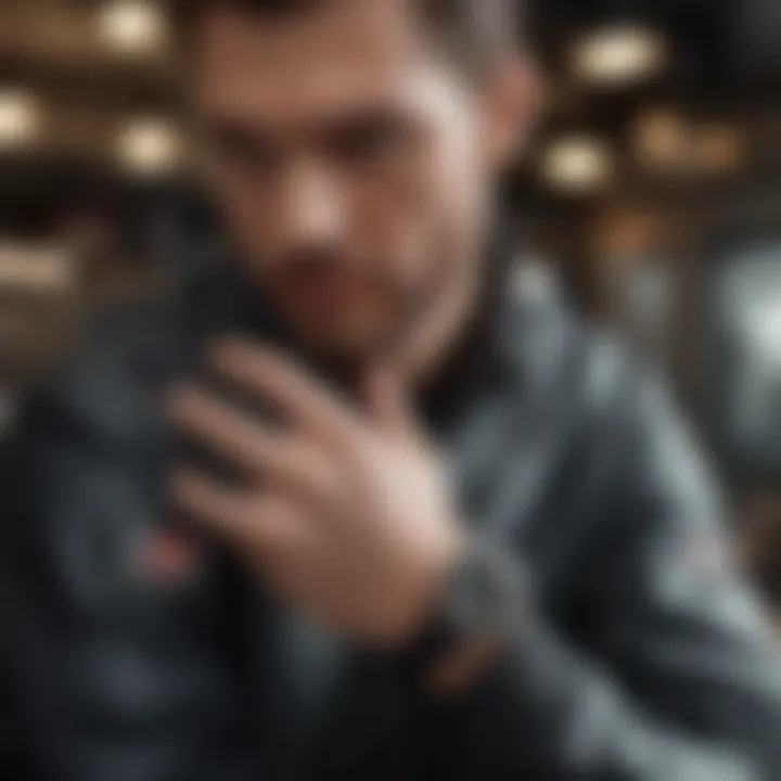 Fashion-forward individual wearing the Tag Heuer Digital Smart Watch in a stylish setting.