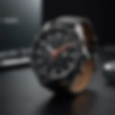 Aesthetic presentation of the watch alongside other luxury accessories.