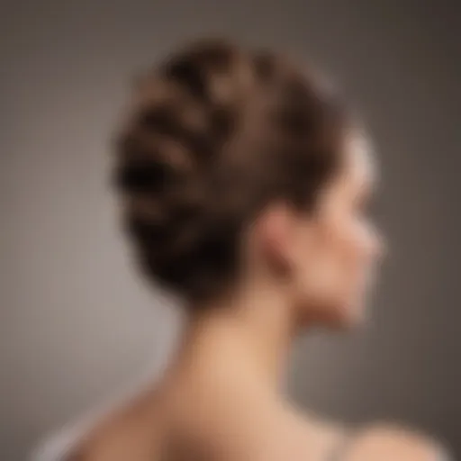 Woman showcasing a chic thin natural hair updo