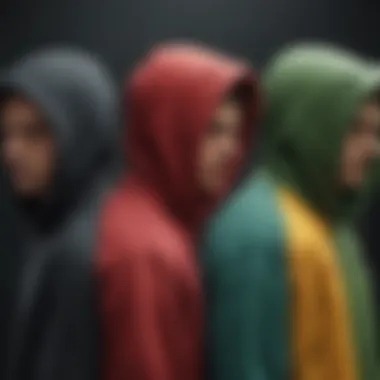 Collection of Hoodies Showcasing Diverse Colors and Styles Group of hoodies in diverse colors and styles
