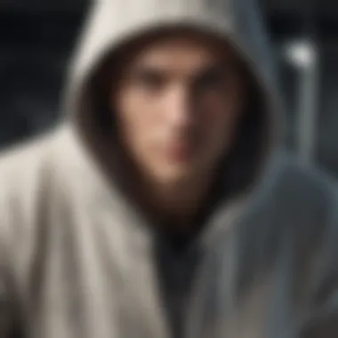 Elegant Hoodie Featuring Unique Fabric Texture Elegant hoodie with unique fabric texture