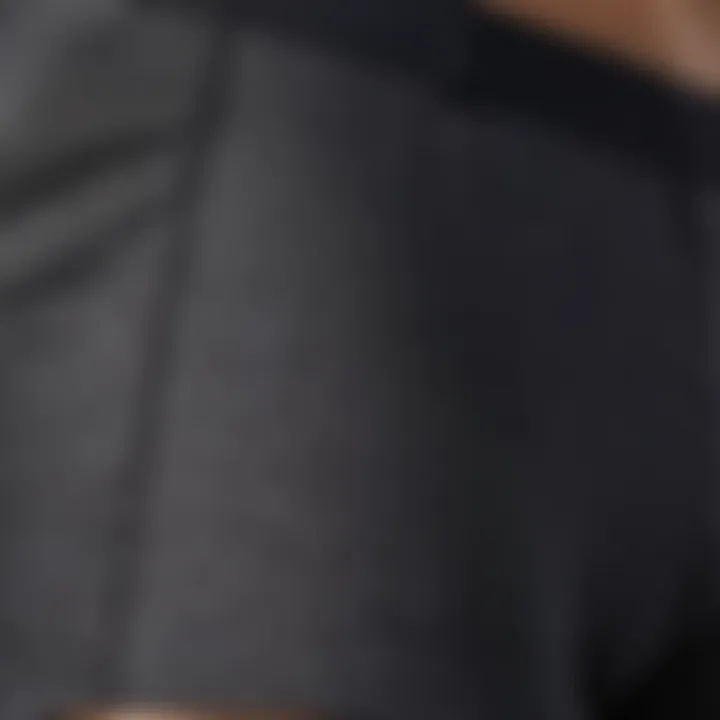 Close-up of the fabric texture of Fabletics shorts