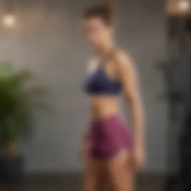 Fitness enthusiast demonstrating flexibility in Fabletics shorts