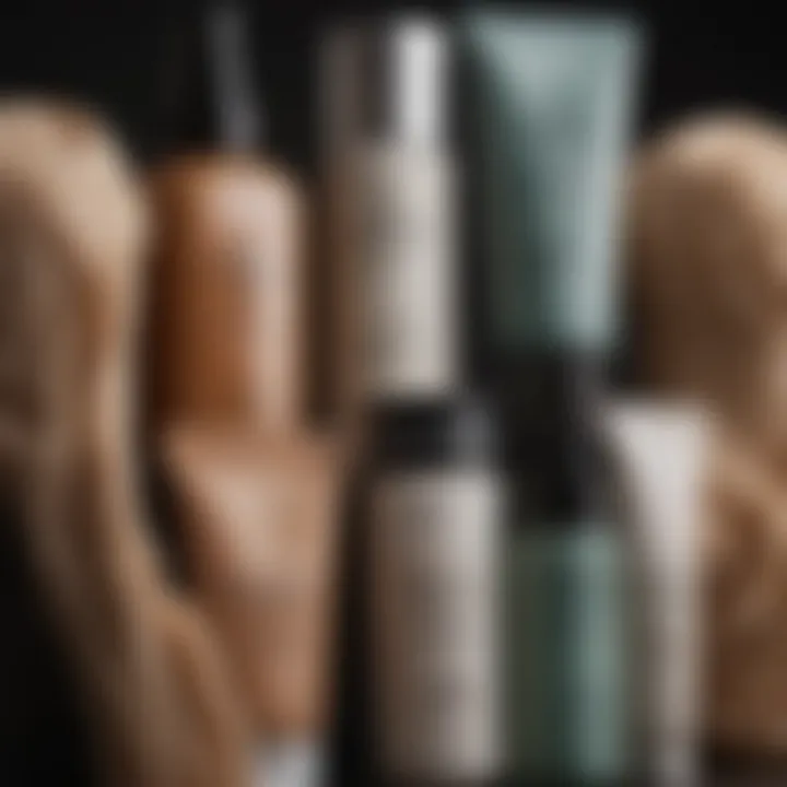 A display of different exfoliation products catered to various skin types.