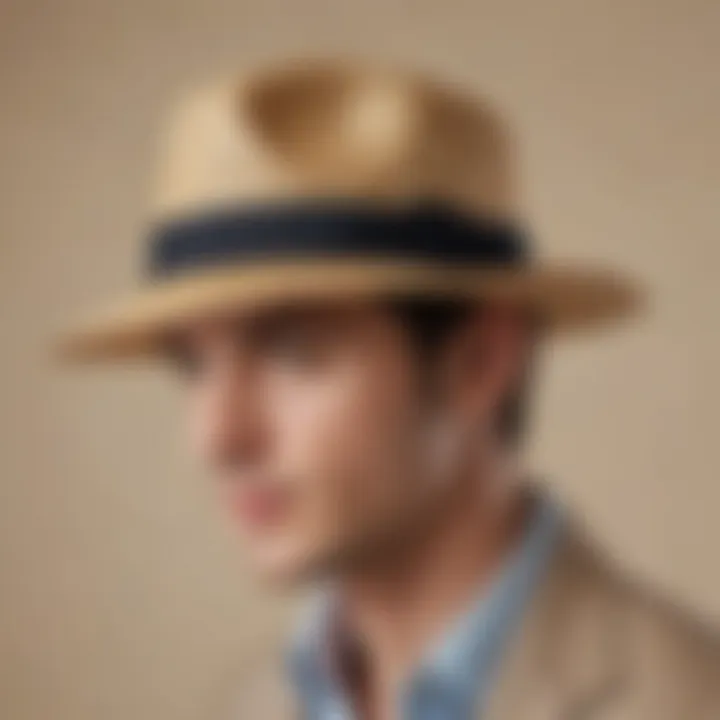 Fashionable Straw Fedora Hat with Modern Twist