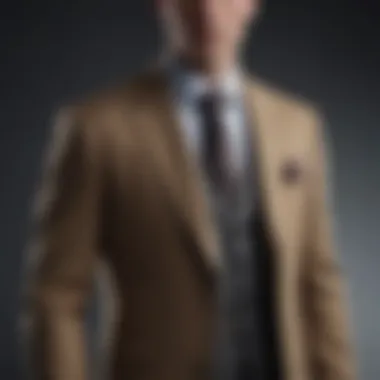 A refined suit showcasing the proportions of a tall figure.