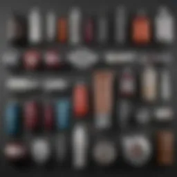 Elegant display of various hair color products for gray hair treatment