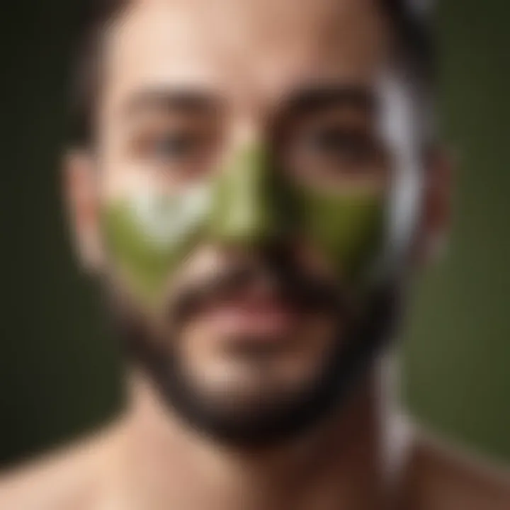 Green tea facial mask for beard health