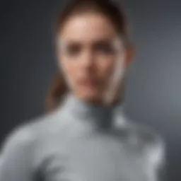 Illustration of female athlete wearing moisture-wicking clothing