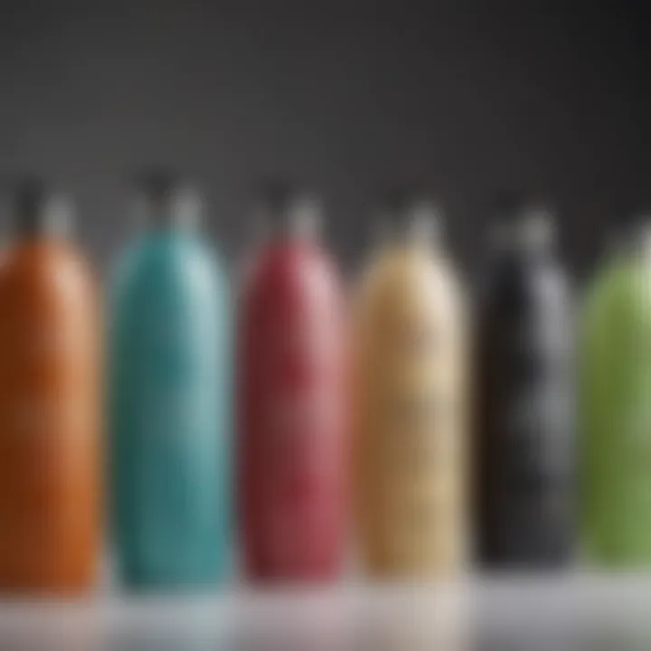 Display of various shampoo bottles targeting itchy scalp relief