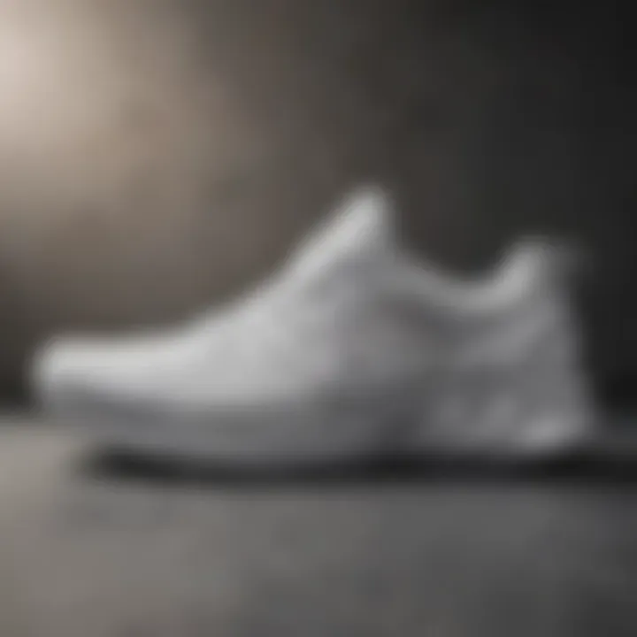 High-performance white running shoes with dynamic lines