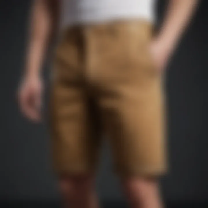 High-quality cotton shorts with intricate stitching details