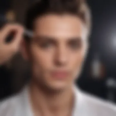 Makeup Application for the Stars A stylist applying makeup for a celebrity photoshoot