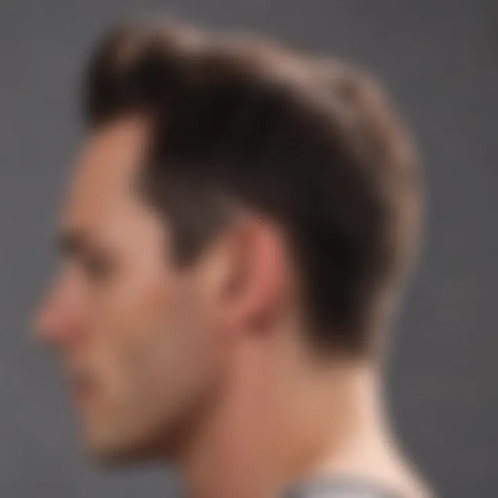 A razor gliding smoothly over a freshly lathered scalp.