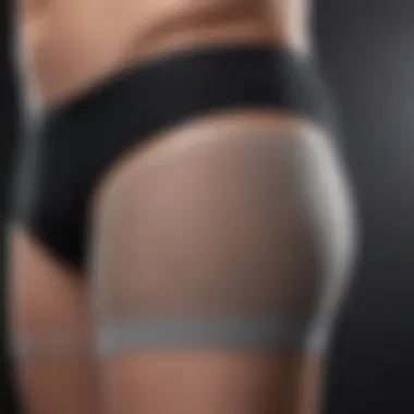 Close-up of breathable fabric thigh bands