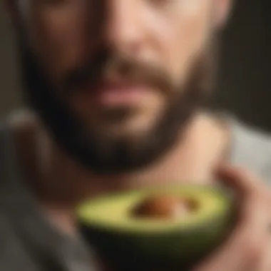 Natural Conditioning Treatment Bowl of avocado and olive oil mixture