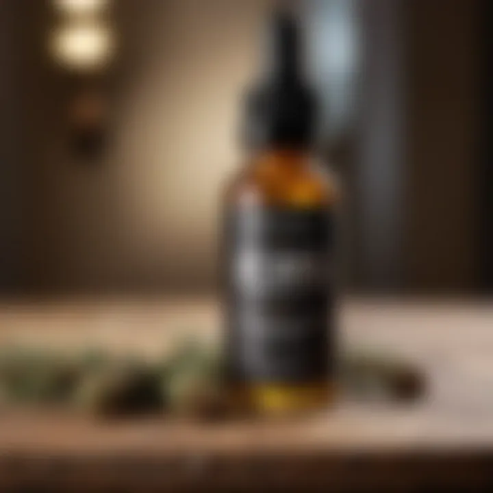 Nourishing beard oil bottle