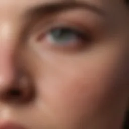 Anatomy of skin pores on the nose