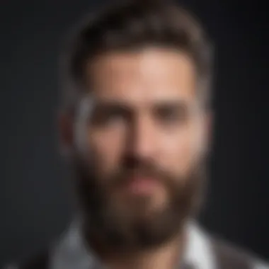 Variety of beard styles displayed on a grooming guide