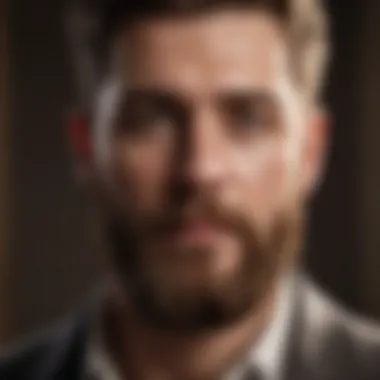 A neatly styled beard in a well-lit setting