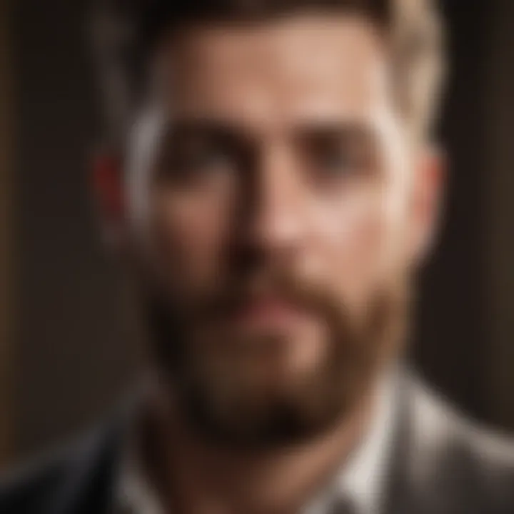 A neatly styled beard in a well-lit setting