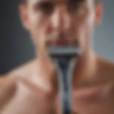 A close-up view of an electric razor designed for a smooth shave