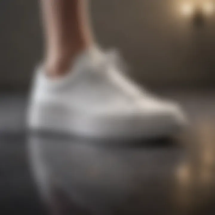 Chic white walking shoes with innovative comfort technology