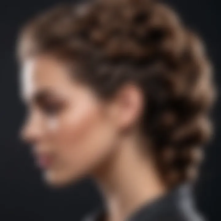 Intricate braided hairstyle showcasing the volume and thickness of the hair