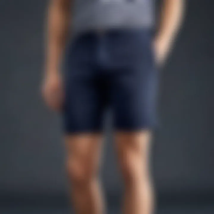 Elegant Cotton Shorts in Classic Navy Blue