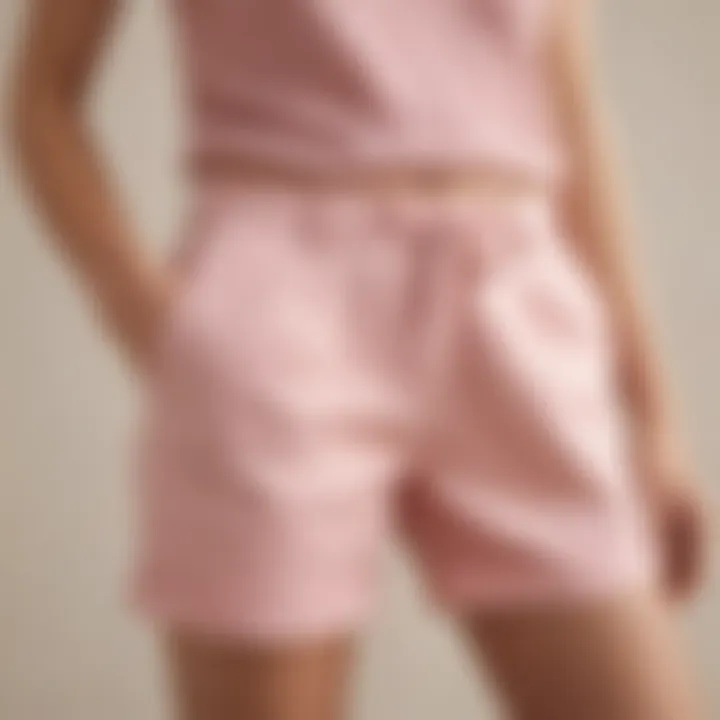 Comfortable Cotton Shorts in Soft Pastel Pink