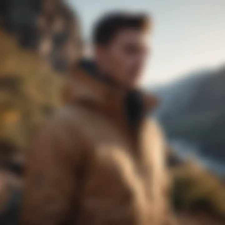 Lululemon coat in outdoor adventure setting