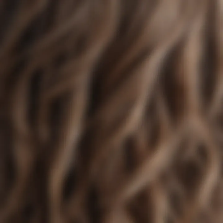 A close-up of a luxurious hair texture after using Madison Reed products.