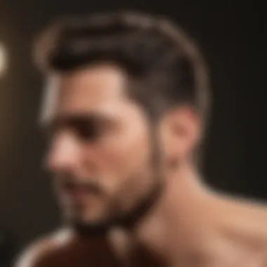 Man applying pube conditioner with sleek grooming brush