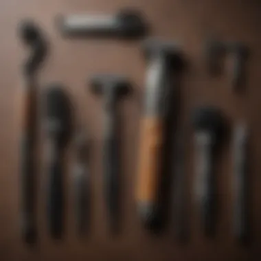 Close-up view of grooming tools for manscaping