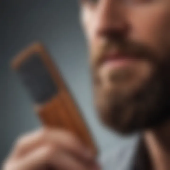 Beard comb and brush for daily maintenance